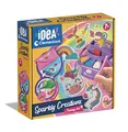 Clementoni Idea – Sparkly Creations Game Icons, Diamond Art, kreatives Spiel für Kinder ab 7 Jahren, Kit Kunst und Labor Edelsteine, Stickers zum Thema Gaming, 18746