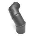 raik Rauchrohrbogen/Ofenrohrbogen Multibogen mit Tür 4-teilig 0-90° drehbar 120 mm Durchmesser 2 mm Stahlblech Gussgrau SH062-120-gg