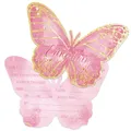 Werfunee - 12er Einladungskarten Kindergeburtstag Mädchen - 15 x 11 cm Schmetterlingen Einladungskarten Geburtstag - Einladung Kindergeburtstag Mädchen - Geburtstagseinladungen Mädchen