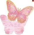 Werfunee - 12er Einladungskarten Kindergeburtstag Mädchen - 15 x 11 cm