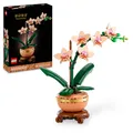 LEGO Botanicals Mini-Orchidee - Set mit Kunstblumen für Erwachsene - Zimmerpflanze mit Blumentopf im Terrakotta-Stil - DIY Geschenkidee zum Muttertag - 10343