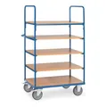 fetra Etagenwagen 8341, Tragkraft 600kg, TPE-Reifen, 1 fester und 4 Einlegeböden