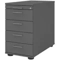 bümö Standcontainer, Graphit, Holzwerkstoff, Nachbildung, 5 Schubladen, Rechteckig, 42.8x72x80 cm, FSC Mix, Arbeitszimmer, Container