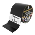 HSS Dach Reparaturband selbstklebend mit MicroSealant Klebstoff – für Dach & Abdichtungen – wasserdichtes Klebeband – Schwarz – 150 mm x 2,5 m