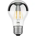 ledscom.de E27 LED Leuchtmittel, A60, weiß (3900 K), 6,6 W, 646lm, Kopfspiegel (silber)