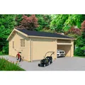 LASITA MAJA Blockgarage "Falkland", BxT: 628,6 x 635 cm (Außenmaß), Holz - braun