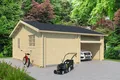 Garage Satteldach 44 mm Falkland mit Schwingtor 595x595 cm Lasita