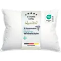 Kopfkissen Daunenkissen, 60x80 cm, 3-Kammern-System, weiß - Weiß