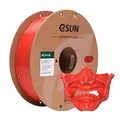 eSUN PLA Filament 1.75mm, Modifiziertes 3D Drucker Filament PLA, Maßgenauigkeit +/- 0.03mm, 1KG Spule (2.2 LBS) 3D Druck Filament für 3D Drucker (C-Rot, PLA Lite - 1KG)