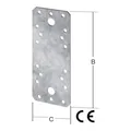 VORMANN Flachverbinder schwere Ausführung 96x35x2,5 mm mit CE? Ja Stahl