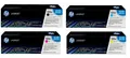 Original HP 125A Toner 4er SET schwarz cyan magenta gelb Color LaserJet CP 1510