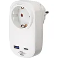 Brennenstuhl Steckdosenadapter, 1-fach Schutzkontakt, 1-fach Schutzkontakt, 1x USB