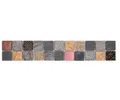 Mosani Fliesen-Bordüre Mosaik Borde Bordüre Glasmosaik Stein mix grauschwarzgold