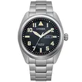 CITIZEN Herren Analog Quarz Uhr mit Titan Armband BM8560-88EE, Schwarz
