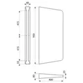 Delabie Urinal-Schamwand LISO XL Edelstahl 1.4301 satiniert
