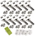 10 x SO-TECH® Topfband T45 Eckanschlag 110° Automatikscharnier mit Schnellmontage - Technik, Schließautomatik und Dämpfer + 1 x Ankörnschablone EasyGreen