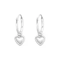 Kleine Herz Creolen 925 Sterling Silber Ohrringe hängend Damen Kinder Mädchen