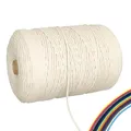FORBELL Makramee Garn, 3mm x 300m Premium Baumwollgarn, DIY Handwerk (Beige, 3 mm x 300 M)