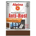 Alpina Metallschutz-Lack Anti-Rost Glänzend 2,5 L RAL 8011 Braun