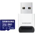 Samsung PRO Plus mit USB-Cardreader (256 GB, microSDXC, U3, UHS-I) (MB-MD256SB/WW)
