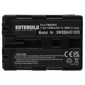 EXTENSILO Akku Ersatz für Sony NP-FM500H für Kamera (1600mAh, 7,2V, Li-Ion)