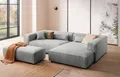 LeGer Home by Lena Gercke Ecksofa PIARA XXL, L-Form, Schlaffunktion, Cord, Leinenoptik o. Strukturstoff, Hocker stellbar zum Schlafsofa (Krokodilverbinder), tiefe Sitzfläche