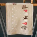 Vervaco Tischläufer Plattstich Set "Moderne Weihnachtsmotive", Stickbild vorgeze