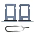 IS-TECK SIM-Kartenhalter Ersatz SIM-Tray Kompatibel mit iPhone 14 / Plus inklusive SIM-Nadel SIM-Kartensteckplatz (Blau)