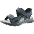 Rieker 26761-14 Herren Sandalen Trekking Outdoorsandalen, Größe:43 EU, Farbe:Blau - Blau - 43