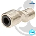 tecuro S-Anschluss schallreduziert für Wandarmaturen 3/4 x 1/2 Zoll, Messing