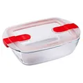 Pyrex-Schüssel mit Deckel 1,1l 23x15x6cm - Transparent