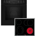 Neff EX4B0 Set Einbauherd E1CCD2AK3 + Glaskeramikkochfeld M16SRF0L0 - Schwarz