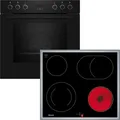 Neff EX4B0 - Einbauherd & Elektrokochfeld mit 5 Jahre Garantie, E1CCD2AK3 & M16SRF0L0, Mit Rahmen aufliegend, 60 cm