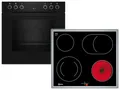 NEFF EX4B0, Herd-Set bestehend aus E1DCA0AK3, N 30, Einbau-Herd, 60 x 60 cm, EasyClean Reinigung CircoTherm & M16SRF0L0, N 50, Elektrokochfeld, Bräterzone, Edelstahlrahmen