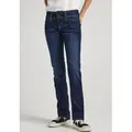 Pepe Jeans Straight-Jeans GEN in Baumwoll-Qualtät mit geradem Bein und Doppel-Knopf-Bund schwarz 25