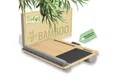 RICOO Laptoptisch Laptop-Kissen Laptop-Ständer mit Kabelführung Knietablett 55cm LA0035 (1-St., Laptop Tisch Bett Laptop Auflage Couch Laptop Zubehör Bambus Optik), Knietablett Notebook Halterung Schoßtablett Betttablett
