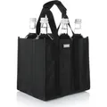 Vaily Flaschentasche mit 6 Fächern für max. 1,5 Liter Flaschen - Schwarz