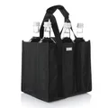 Vaily Flaschentasche - Faltbarer Flaschenträger mit 6 Fächern für Flaschen max. 1,5 Liter - Flaschenhalter für Pfandflaschen und als Einkaufstasche 27 x 18 x 23 cm