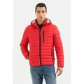 camel active Blouson aus recyceltem Nylon Langarm Markenlabel rot XXL (58)