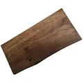 DM-Handel Waschtischplatte Eiche Holzplatte massiv (von 40 cm bis 120 cm Breit Waschtisch, Naturkant Waschbecken, Waschbeckenplatte Dunkel Braun), sehr Massiv 4 cm braun 70 cm x 4 cm x 50 cm