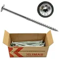 Klimas Holzbauschraube mit Tellerkopf Torx verzinkt weiß, (25 St) 8x160