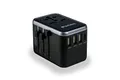 Verbatim Universal Reiseadapter UTA‑04, Steckdosenadapter mit 3 USB‑A und 2 USB-C Anschlüssen, Reisestecker für Laptop, Handy, Kamera und Co, weltweit einsetzbar, 100 - 250 V