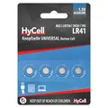 HyCell Alkaline Knopfzellen LR41 1,5V, 4 Stück, AG3 GP192 L736, lange haltbar, für Taschenrechner, Spielzeug, Uhr