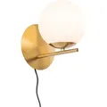 Art-deco-wandleuchte Aus Gold Und Opalglas - Flore