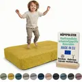 Pillows24 – Hüpfpolster für Kinder | Hüpfkissen 70x110x17 cm | Federn & Schaumstoff | Kindertrampolin für Zuhause | Hüpfmatte | abnehmbarem ... - Gelb