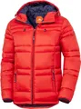 NORDCAP Steppjacke Damen, leichte Übergangsjacke, sportlich mit Kapuze, ideal für Frühling und Sommer, Rot-orange, Gr. 36