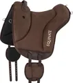 Equinate Reitpad Newfield aus synthetischem Wildleder Pony Braun