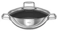 RÖSLE Moments Wok Wokpfanne Pfanne mit Deckel Induktion Edelstahl Ø 28 cm