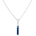 HOLZKERN Schmuck Herren-Halskette Edelstahl Campania Sodalith/Damast 90106310185
