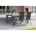 HARTMAN Alice Garten-Essgruppe, xerix/natur, Alu/Teak, 4x4 Textilen, 4 Hochlehner, 260/160x90cm